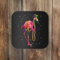 Jester Flamingo & Beads Mardi Gras Fat Tuesday Parade Coaster thumb 0
