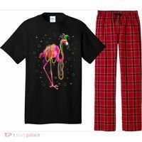 Jester Flamingo & Beads Mardi Gras Fat Tuesday Parade Pajama Set thumb 0