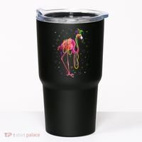 Jester Flamingo & Beads Mardi Gras Fat Tuesday Parade Tumbler thumb 0