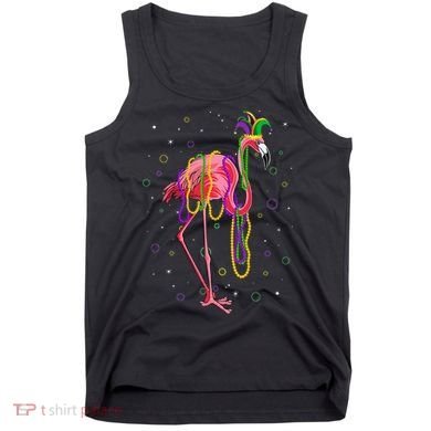 Jester Flamingo & Beads Mardi Gras Fat Tuesday Parade Tank Top