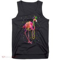 Jester Flamingo & Beads Mardi Gras Fat Tuesday Parade Tank Top thumb 0