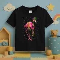 Jester Flamingo & Beads Mardi Gras Fat Tuesday Parade Toddler T-Shirt thumb 3