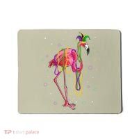 Jester Flamingo & Beads Mardi Gras Fat Tuesday Parade Mousepad thumb 0