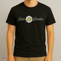 Just Flower Breathe Meditation T-Shirt thumb 3
