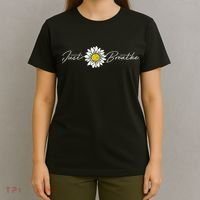 Just Flower Breathe Meditation T-Shirt thumb 4