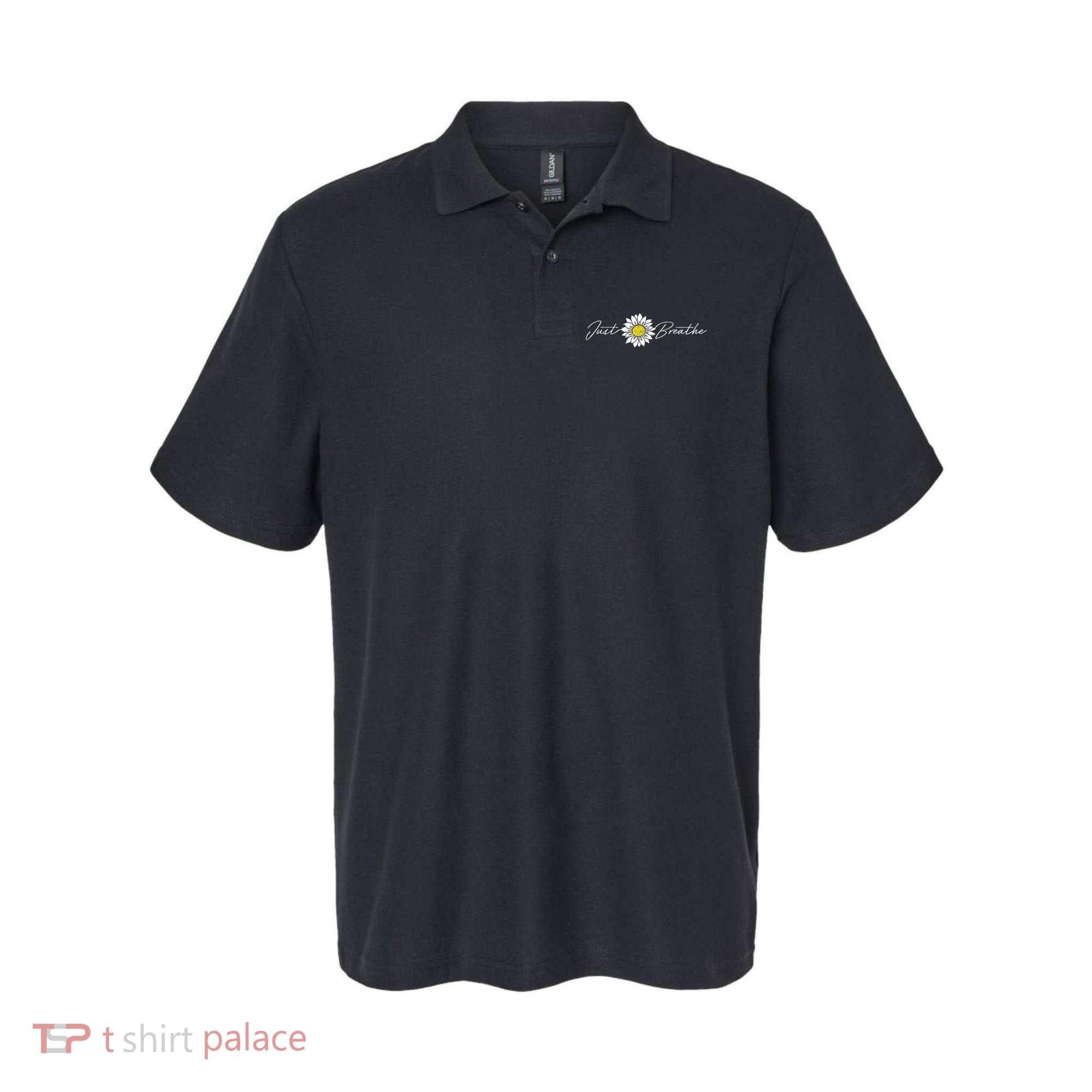 Just Flower Breathe Meditation Polo