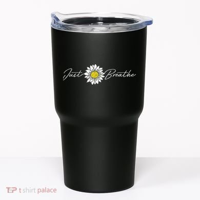 Just Flower Breathe Meditation Tumbler