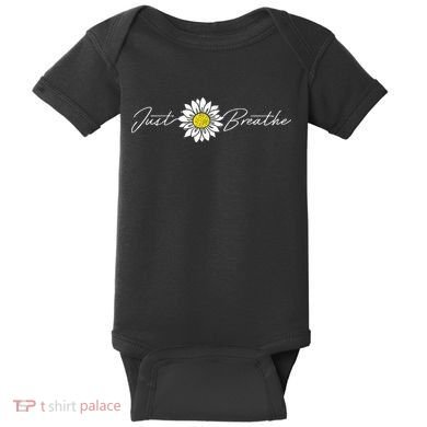 Just Flower Breathe Meditation Baby Bodysuit