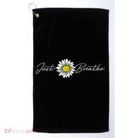 Just Flower Breathe Meditation Golf Towel thumb 0