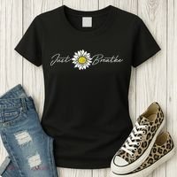 Just Flower Breathe Meditation Women's T-Shirt thumb 3