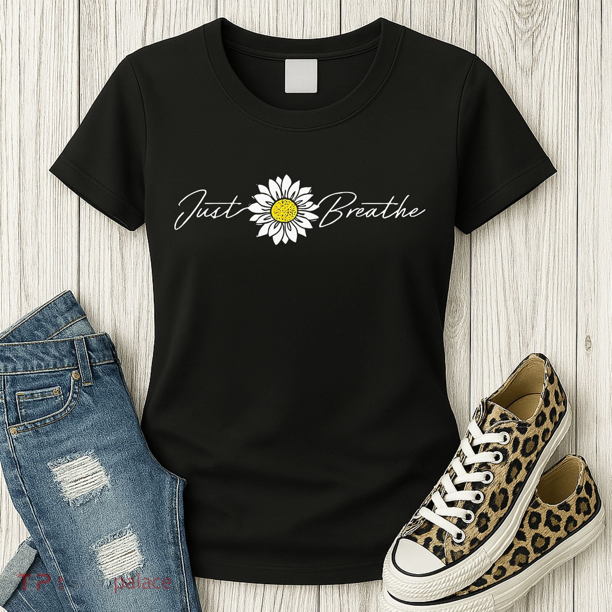 Just Flower Breathe Meditation Women's T-Shirt