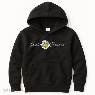 Just Flower Breathe Meditation Kids Hoodie