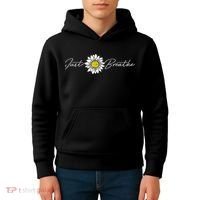 Just Flower Breathe Meditation Kids Hoodie thumb 4