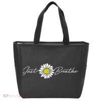 Just Flower Breathe Meditation Tote Bag thumb 0