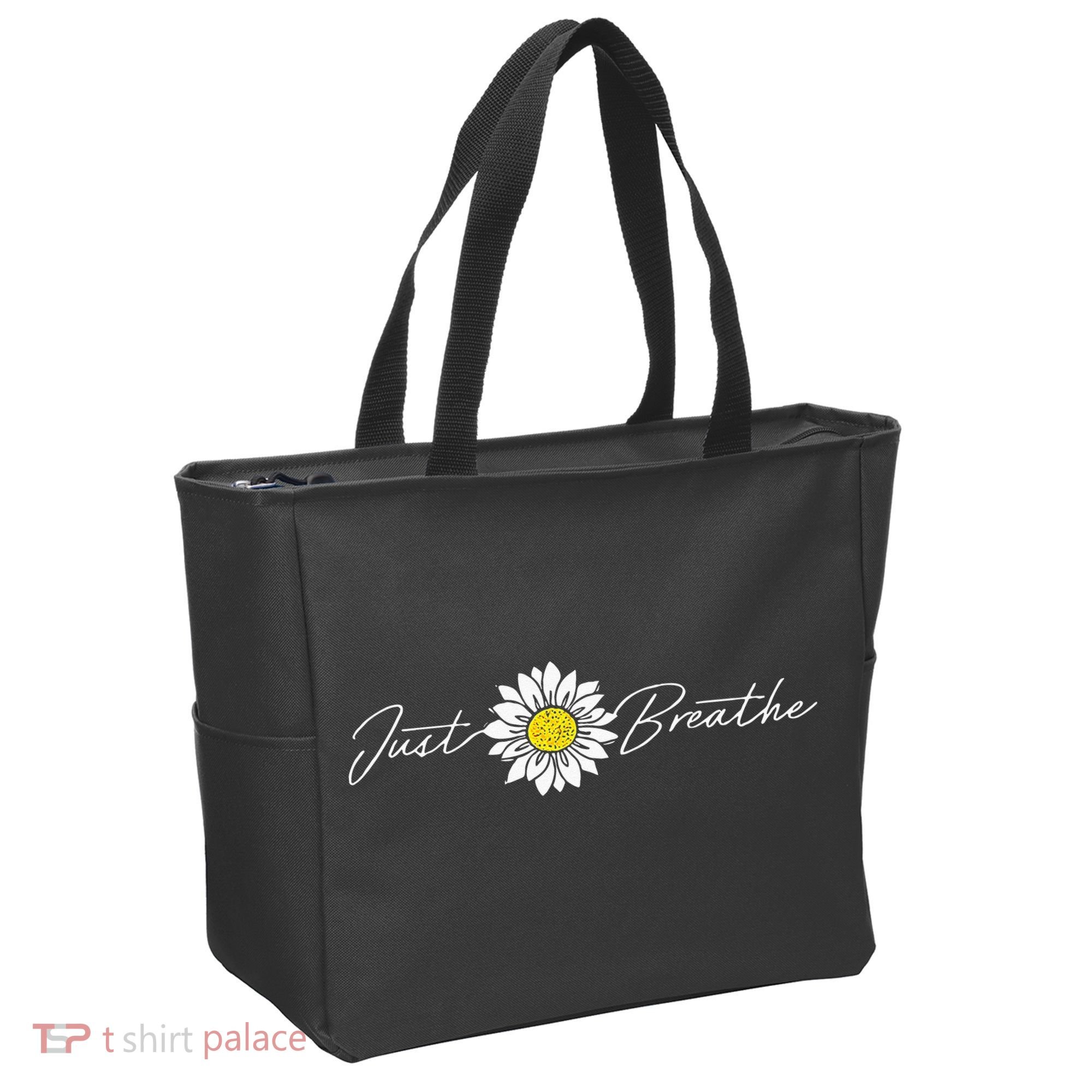 Just Flower Breathe Meditation Tote Bag