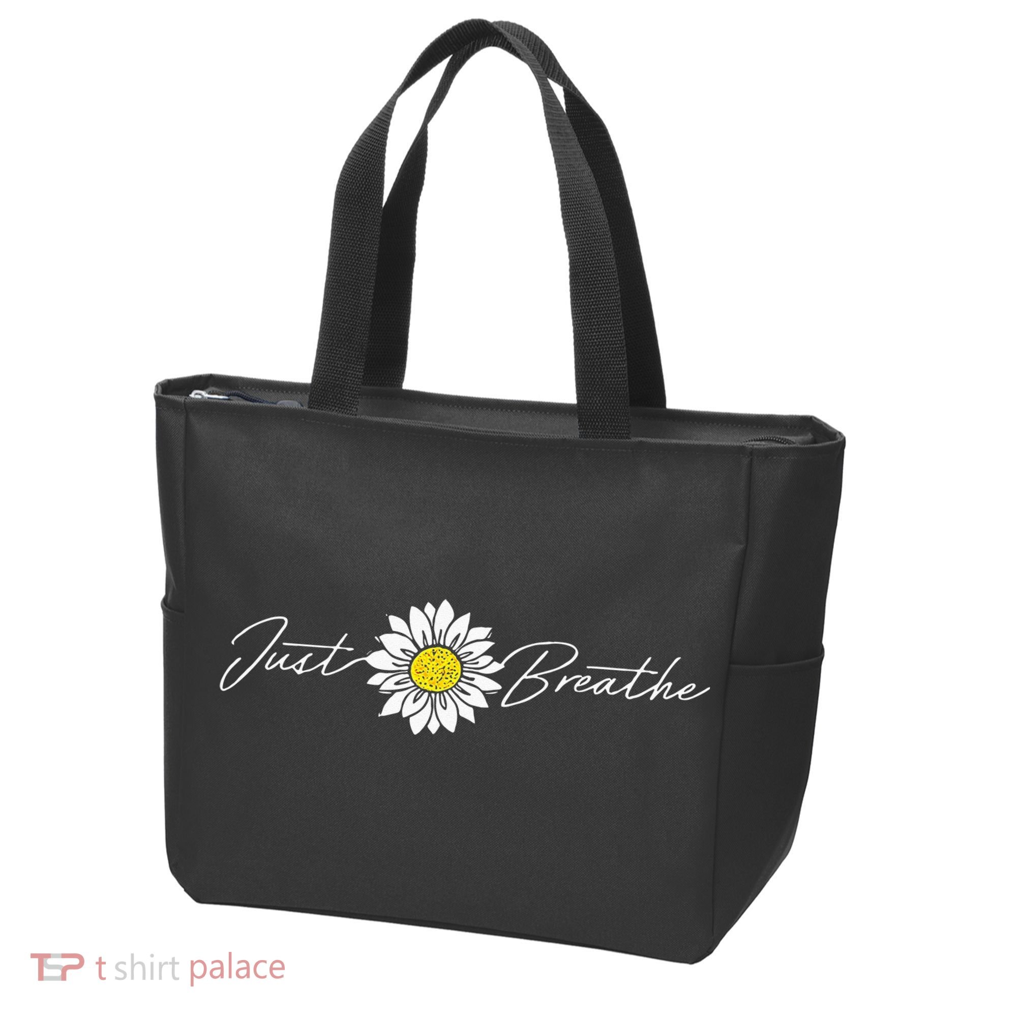 Just Flower Breathe Meditation Tote Bag