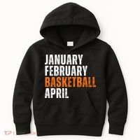 January February Basketball April Madness Kids Hoodie thumb 0