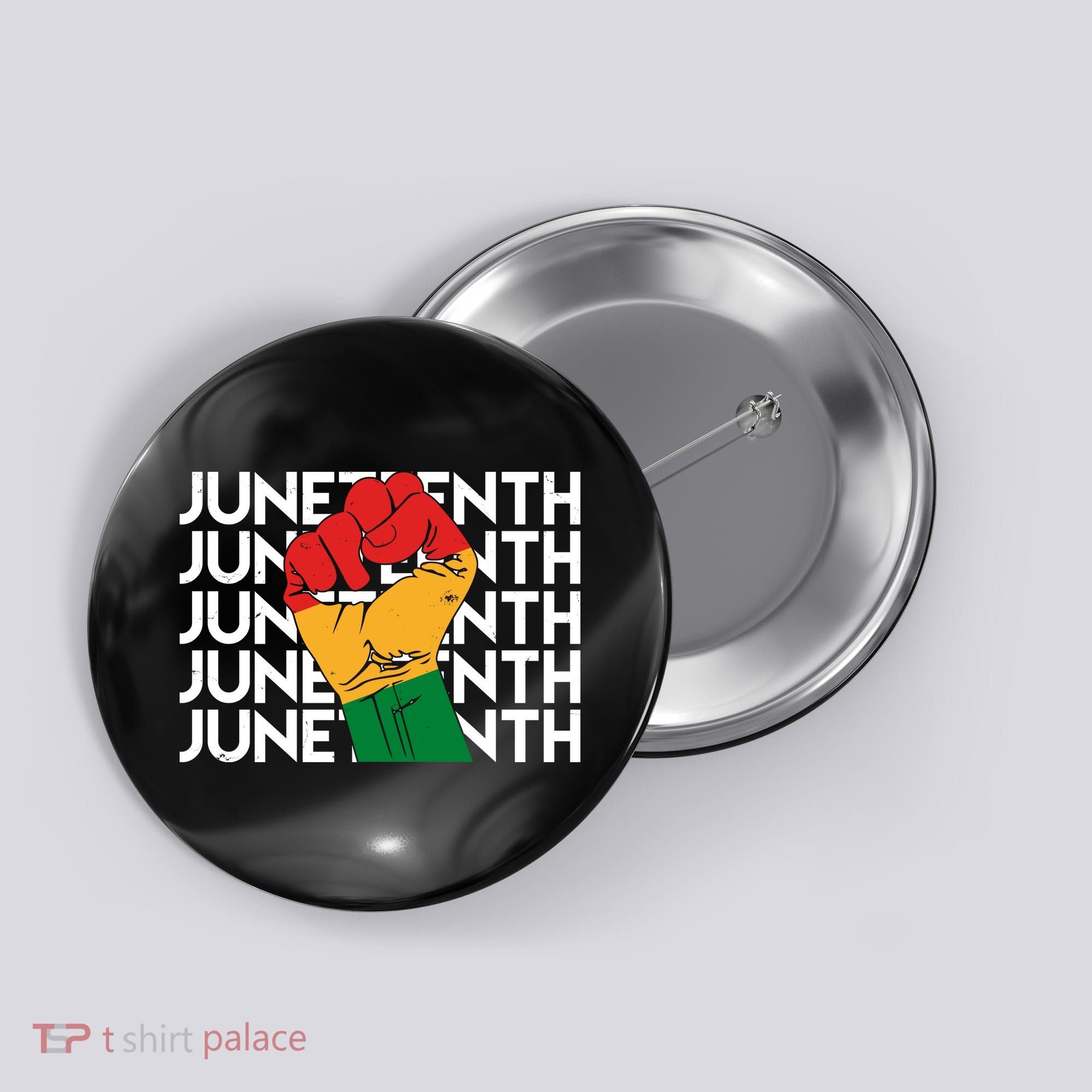 Juneteenth Fist Black Pride Button