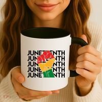 Juneteenth Fist Black Pride Coffee Mug thumb 3