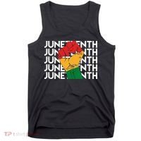 Juneteenth Fist Black Pride Tank Top thumb 0
