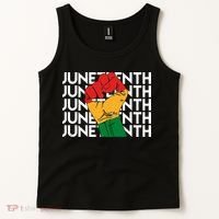 Juneteenth Fist Black Pride Tank Top thumb 2