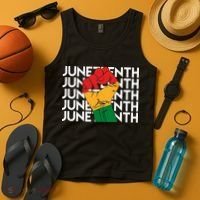 Juneteenth Fist Black Pride Tank Top thumb 4