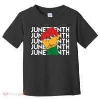 Juneteenth Fist Black Pride Toddler T-Shirt thumb 0