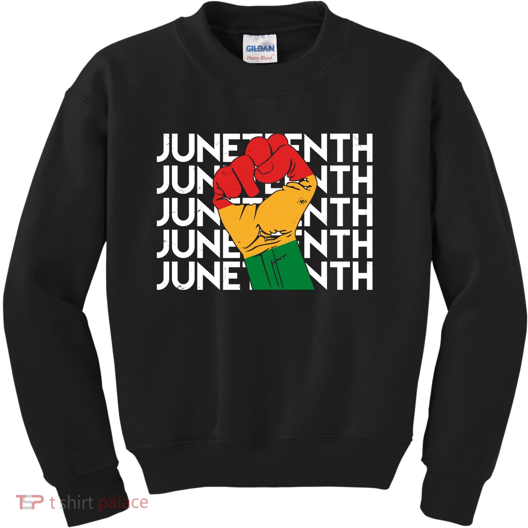 Juneteenth Fist Black Pride Kids Sweatshirt