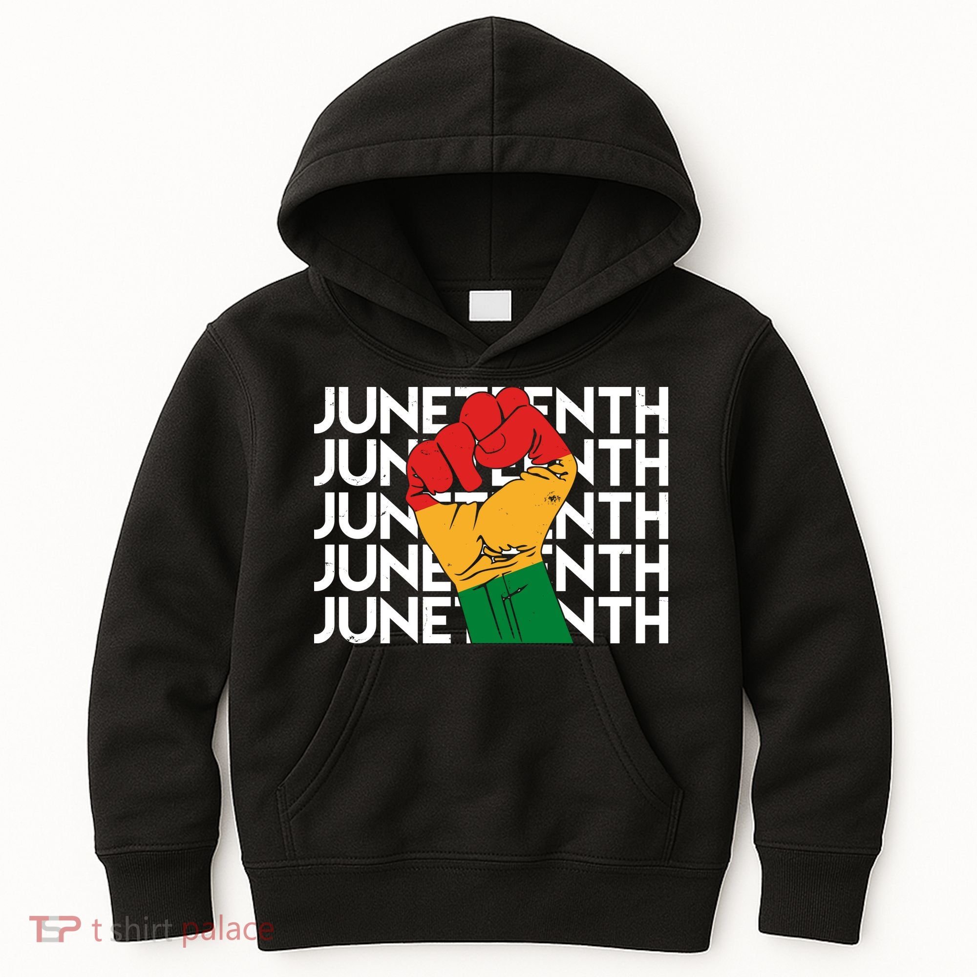 Juneteenth Fist Black Pride Kids Hoodie