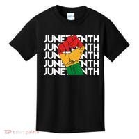 Juneteenth Fist Black Pride Kids T-Shirt thumb 0