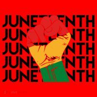 Juneteenth Fist Black Pride Santa Hat thumb 1