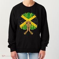 Jamaican Flag Black Woman Melanin Queen Afro Gift Women's Sweatshirt thumb 0