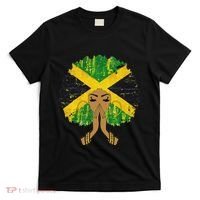 Jamaican Flag Black Woman Melanin Queen Afro Gift T-Shirt thumb 0