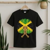 Jamaican Flag Black Woman Melanin Queen Afro Gift T-Shirt thumb 2