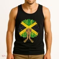 Jamaican Flag Black Woman Melanin Queen Afro Gift Tank Top thumb 3