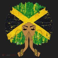 Jamaican Flag Black Woman Melanin Queen Afro Gift Golf Towel thumb 3