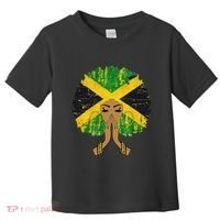 Jamaican Flag Black Woman Melanin Queen Afro Gift Toddler T-Shirt thumb 0