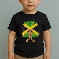 Jamaican Flag Black Woman Melanin Queen Afro Gift Toddler T-Shirt thumb 2