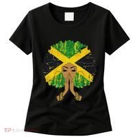 Jamaican Flag Black Woman Melanin Queen Afro Gift Women's T-Shirt thumb 0