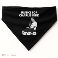 Justice For Charlie Kirk Support RIP USA-Made Doggie Bandana thumb 0