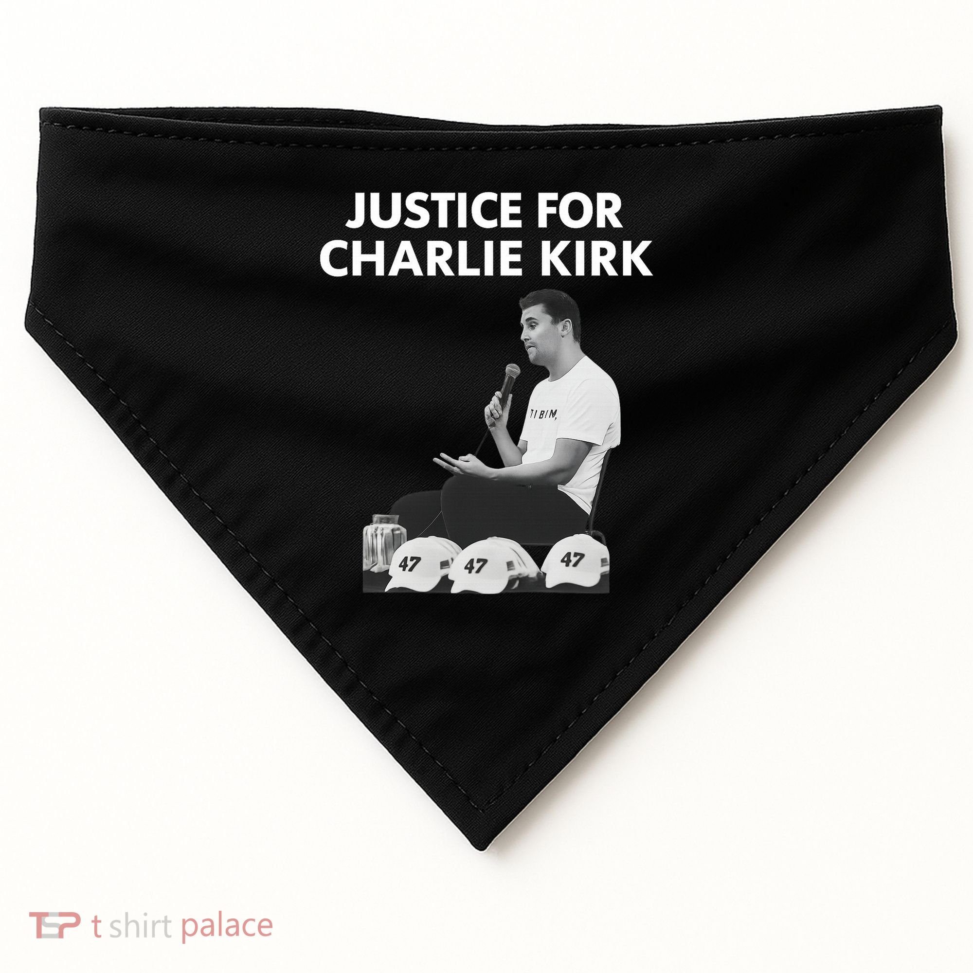 Justice For Charlie Kirk Support RIP USA-Made Doggie Bandana