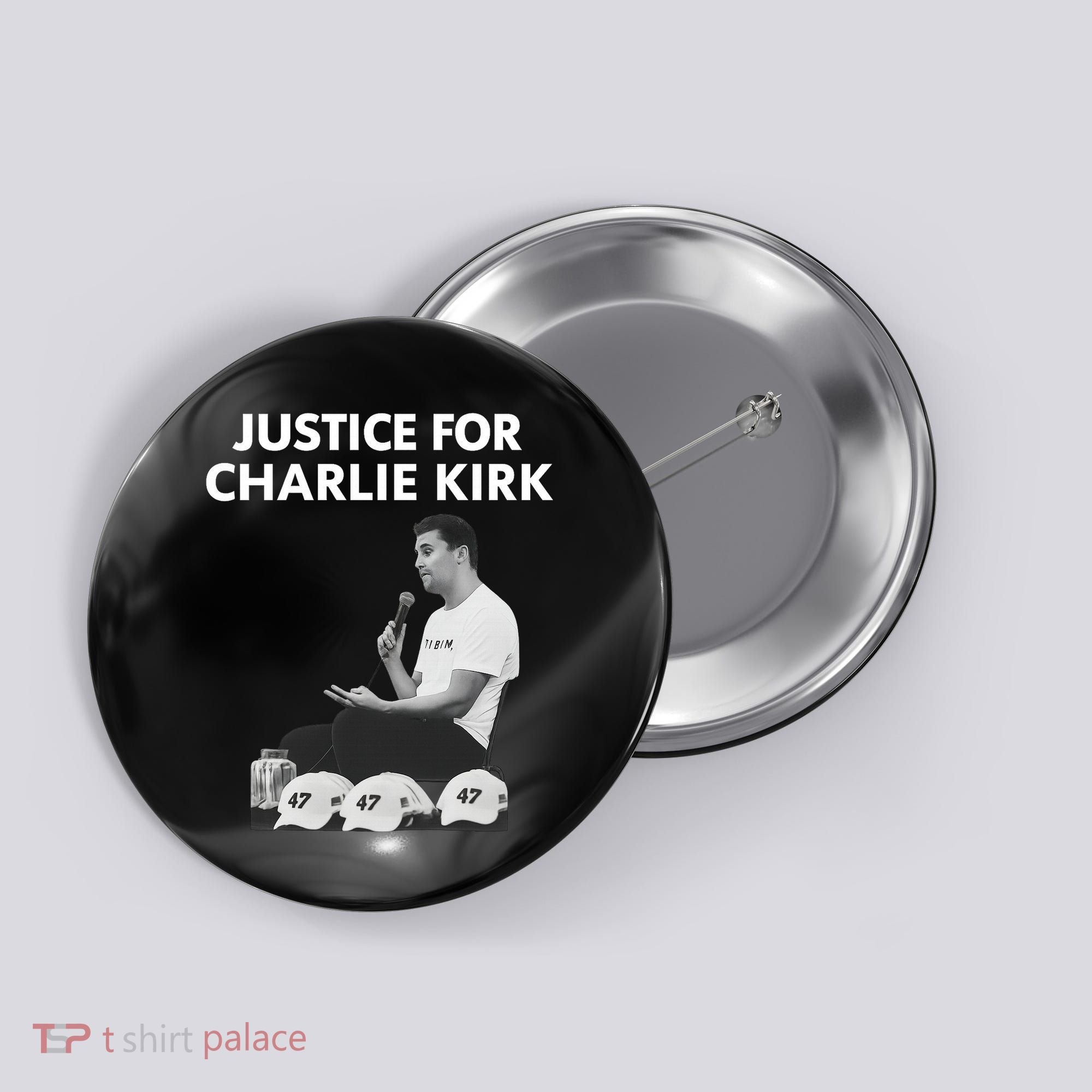 Justice For Charlie Kirk Support RIP Button