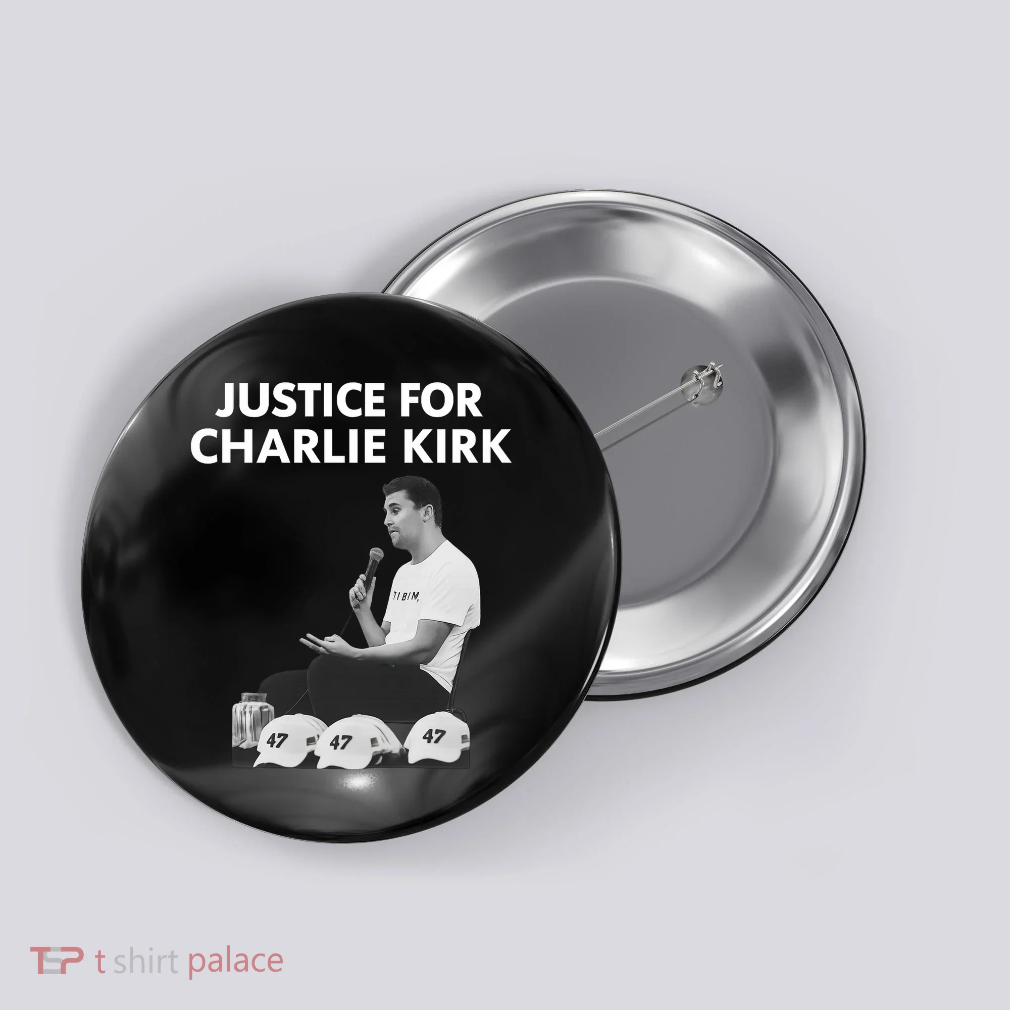 Justice For Charlie Kirk Support RIP Button