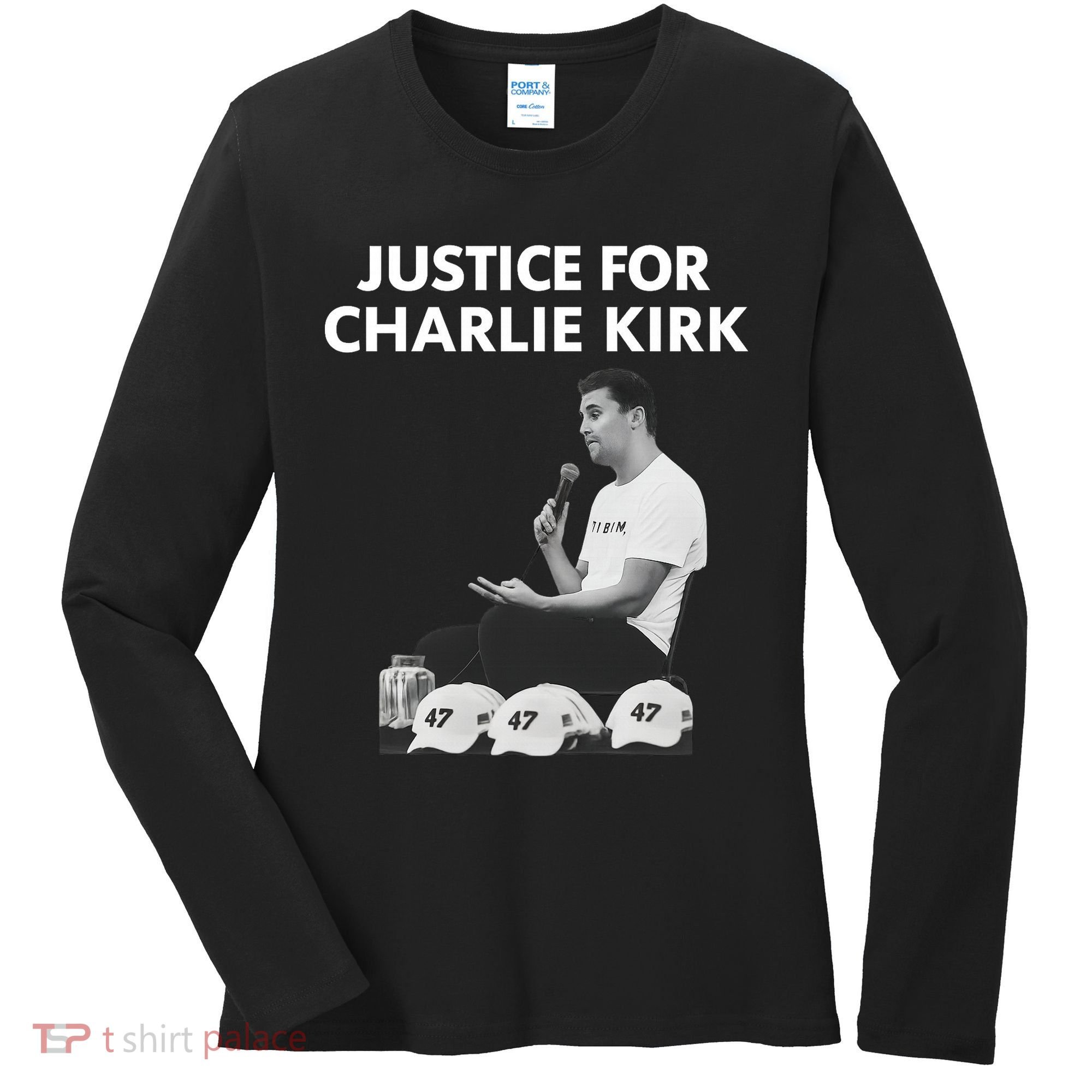 Justice For Charlie Kirk Support RIP Women's Long Sleeve Shirt