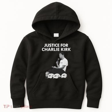 Justice For Charlie Kirk Support RIP Kids Hoodie