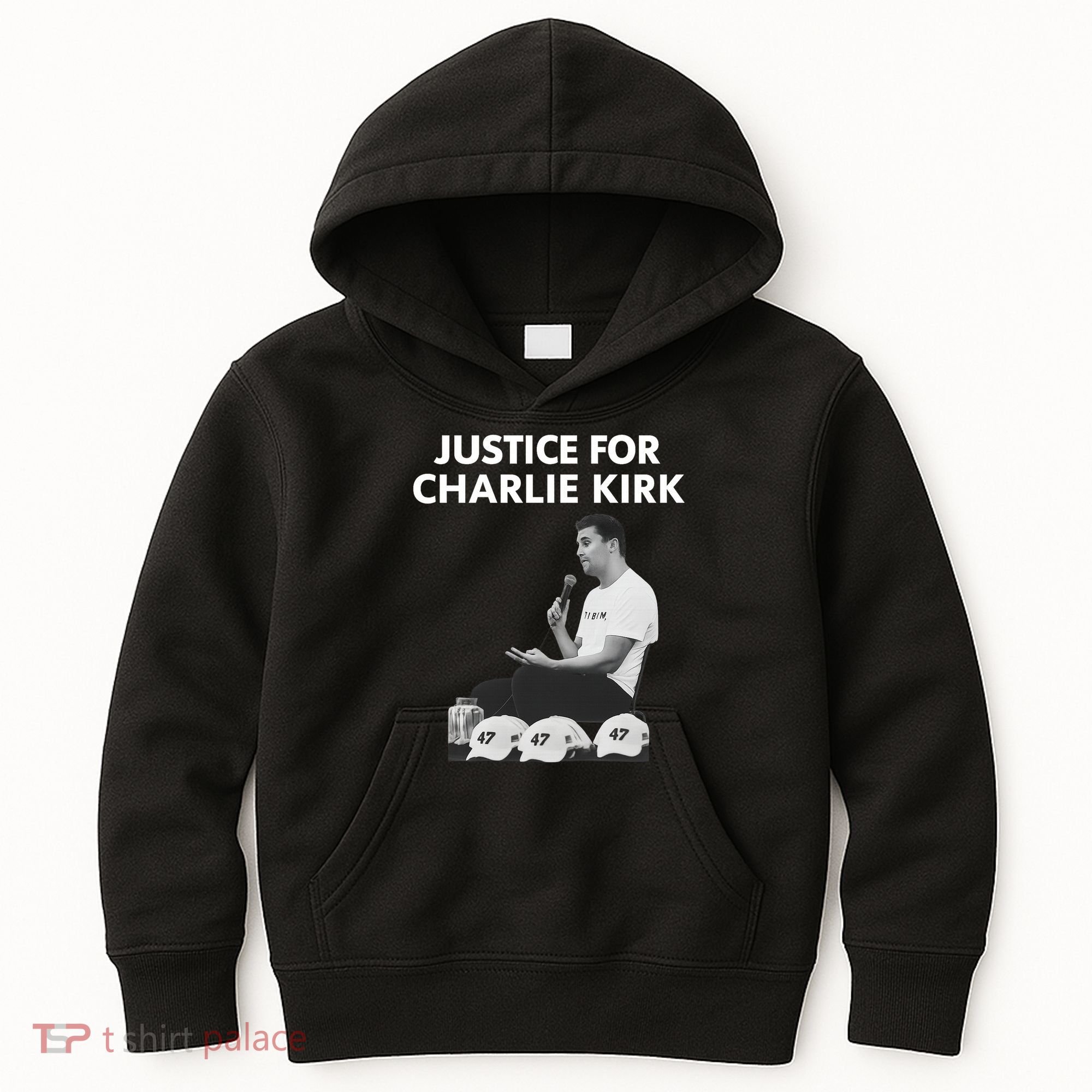 Justice For Charlie Kirk Support RIP Kids Hoodie