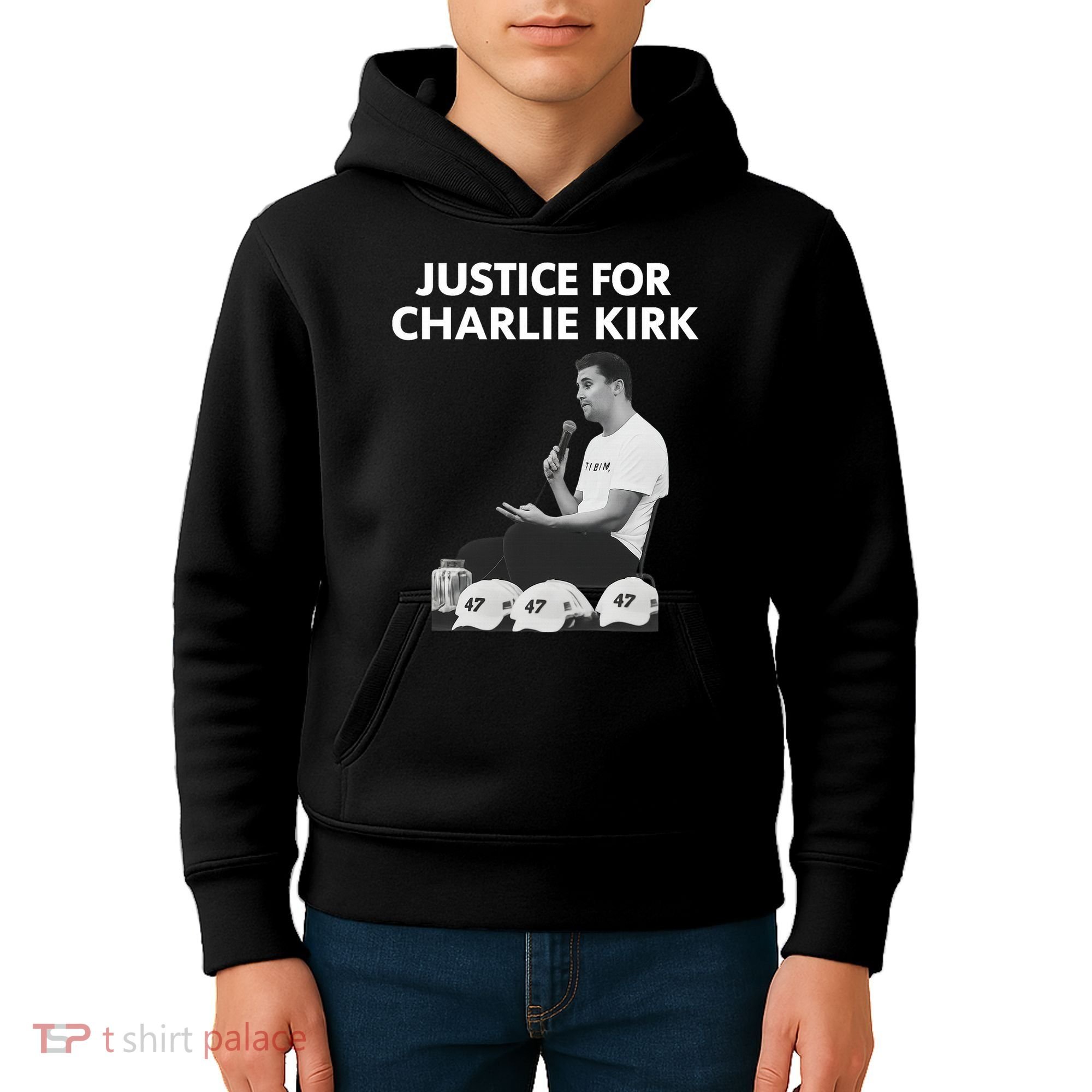 Justice For Charlie Kirk Support RIP Kids Hoodie