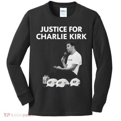 Justice For Charlie Kirk Support RIP Kids Long Sleeve Shirt