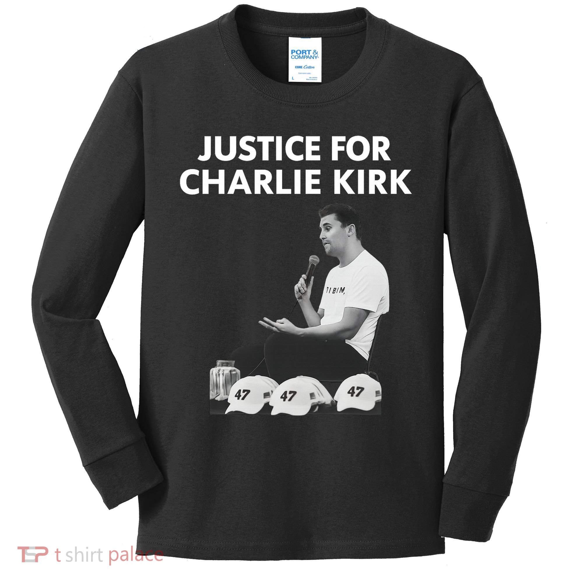 Justice For Charlie Kirk Support RIP Kids Long Sleeve Shirt
