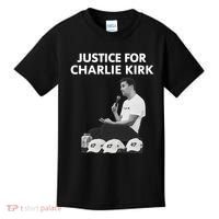 Justice For Charlie Kirk Support RIP Kids T-Shirt thumb 0